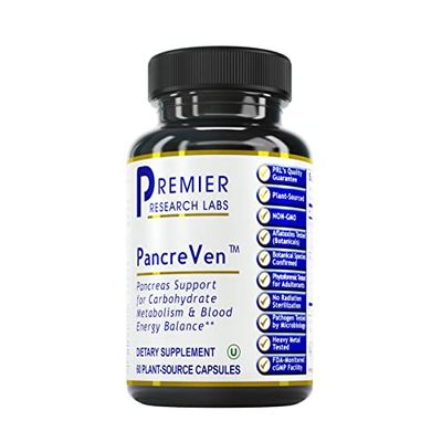 Premier Research Labs PancreVen - Pancreas Support, Pancreas Supplement, Cinnamon Supplements with Organic Ceylon Cinnamon &amp; Prickly Pear to Aid Pancreas Health - 120 Vegetarian Capsules