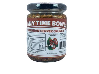 Any Time Bowls Szechuan Pepper Crunch, Chili Oil with Spicy Chili Crisp, 6 Ounces