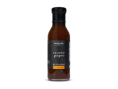 Fulton Fish Market Sesame Ginger Marinade - Asian Inspired Sauce and Salad Dressing - Great for Salmon, Tuna, Shellfish, Chicken, and Salad - 12fl oz
