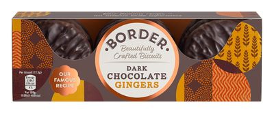 Border Biscuits, Dark Chocolate Gingers, 150g Pack of 6