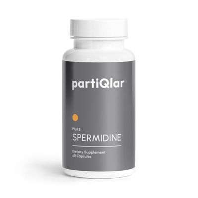 partiQlar Spermidine Supplement - 99 Purity - 8 mg per Capsule - 3rd Party Lab Tested - for Men &amp; Women Cellular Renewal, Longevity - Made in USA - 60 Capsules