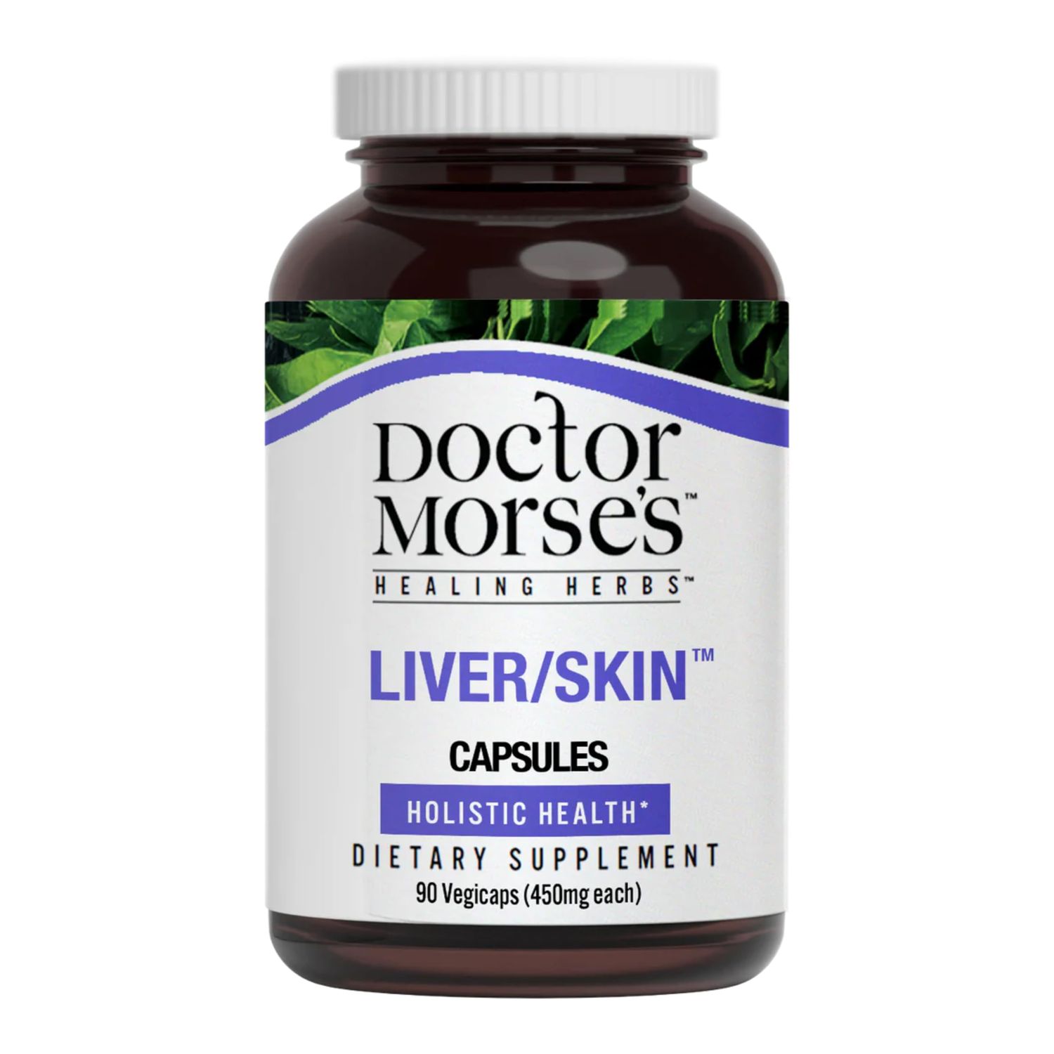 Doctor Morse&#39;s LiverSkin Care Supplement - Natural Digestive System Health &amp; Elimination Support - Organic &amp; Naturopath Formulated - Milk Thistle seed, Burdock, Bayberry, Dandelion Root - 90 Capsules