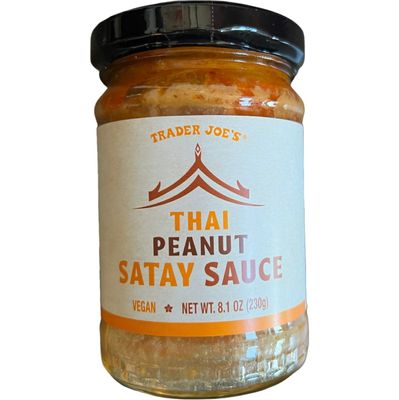 Trader Joe&#39;s Thai Peanut Satay Sauce, Vegan, 8.1 oz Pack of 1