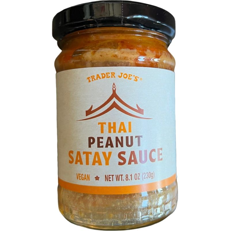 Trader Joe&#39;s Thai Peanut Satay Sauce, Vegan, 8.1 oz Pack of 1