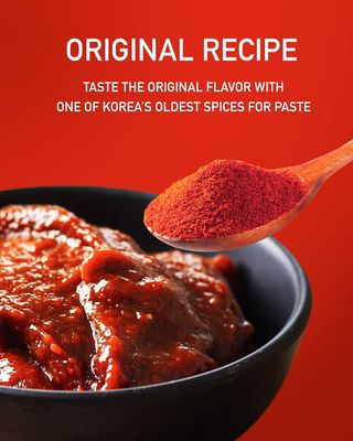 Taekyung Chili Powder For Paste Fine, 3LB - Korean Gochugaru. Red Pepper Spice Seasoning for Asian Food. MSG Free.