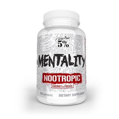 5 Nutrition Rich Piana Mentality Nootropic Blend Brain Booster Supplement for Performance, Memory, Mental Clarity Ginseng, Ginkgo, L-Theanine, Choline, Huperzine, 60 Capsules 30 Day Supply