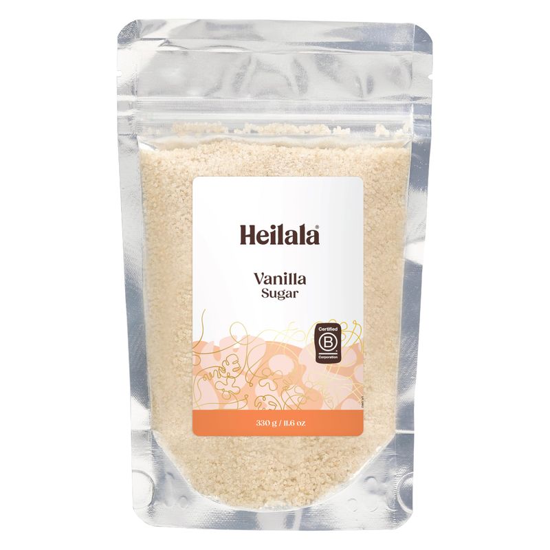 Heilala Pure Vanilla Sugar, 11.6 oz - Raw Sugar Infused with Pure Vanilla Extract &amp; Ground Vanilla Beans, Sustainably Sourced Vanilla for Baking &amp; Desserts