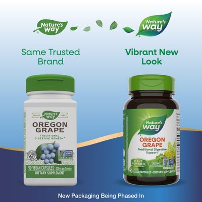 Nature's Way Oregon Grape, Traditional Digestion Remedy Supplement, 90 Vegan Capsules