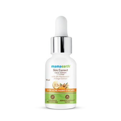 MAMAEARTH Skin Correct Face Serum with Niacinamide and Ginger Extract Hydrating Serum 0.51 Fl Oz15ml
