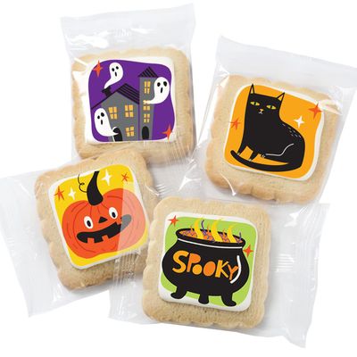 Halloween Cookies 12 Pack Decorated INDIVIDUALLY WRAPPED Sugar Cookies Gift Basket Pumpkin Ghosts Scary Peanut &amp; Nut Free