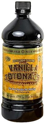 Mexican Vanilla Totonacs Bottle - Pure Imported Vanilla Extract Dark: 1 Liter 33.2 Fl Oz Pack of 1