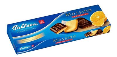 Bahlsen Orange Messino Dark Chocolate Cookies, 4.4-Ounce Boxes Pack of 12