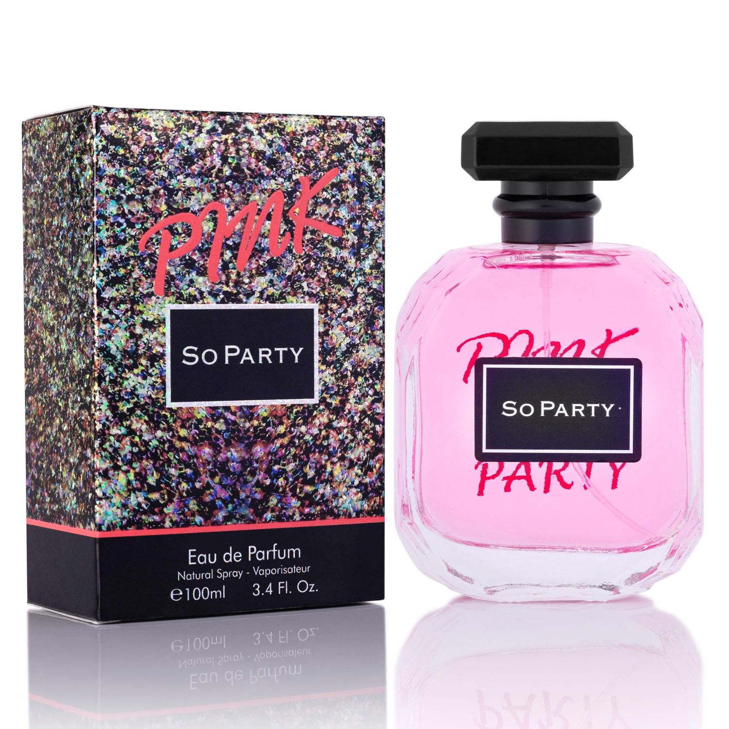 URBAN COLLECTION Pink So Party for Women Eau De Parfum 3.4 fl oz - Free of Paraben, Vegan &amp; Cruelty-Free - Everyday Wear - Airy Lime with Hints of Sugar - Powdery Floral Base - Elegant 100ml Bottle
