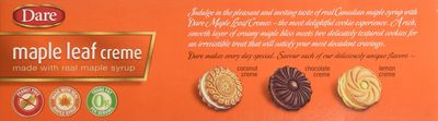 Dare Original Gourmet Maple Leaf Cream Pack of 2 12.3 oz Boxes