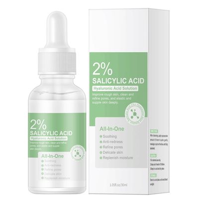 Salicylic Acid Solution 30 mL, Salicylic Acid 2 Solution, Gentle Exfoliating Serum for Smoother &amp; Clearer Skin, Daily Use Facial Serum 1.05 fl oz