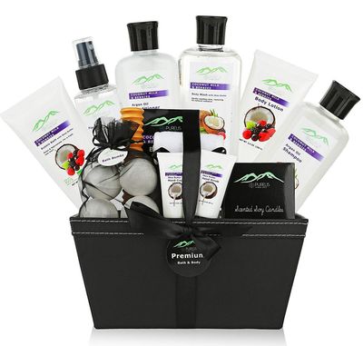 Purelis Premium Bath &amp; Body Gift Baskets. 18 PC Large Spa Bath Gift Baskets Women! Holiday Gift Baskets Women. Best Home Spa Baskets Women &amp; Teens! Gift Baskets 1 Mom, Wife, Friends!