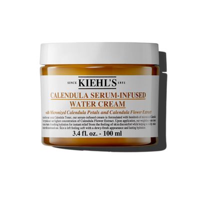 Kiehl&#39;s Calendula Serum Infused Water Cream, Soothing Gel Moisturizer for All Skin Types, Visibly Evens Skin Tone &amp; Boosts Radiance in 1 Week, 24HR Hydration, Reduces Redness - 3.4 fl oz