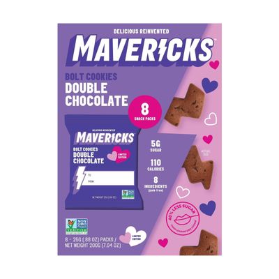 Mavericks Double Chocolate Bolt Cookies Snack Pack, 7.04 OZ
