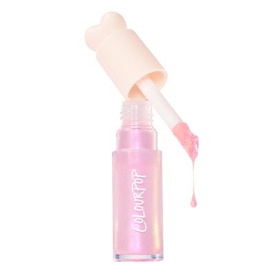 ColourPop Hi-Lite Dewy Liquid Highlighter - Ultra-Reflective Face &amp; Body Illuminator - Glowy Summer Makeup with Hyaluronic Acid &amp; Niacinamide for a Blendable Glow - Pink Pony 0.38 oz
