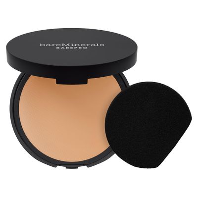 bareMinerals Barepro 24HR Skin-Perfecting Powder Foundation, Matte Pressed Powder Foundation Full Coverage with Plant-Based Squalene, Oil Control, Vegan - Light 27 Neutral