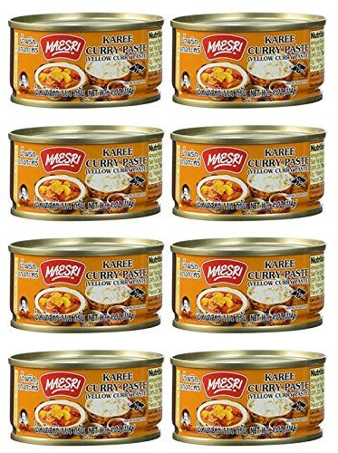 Maesri Yellow Curry Paste Kang Karee 4 Oz.- Pack of 8