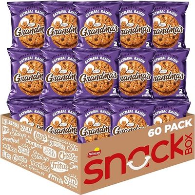 Grandma&#39;s Oatmeal Raisin Cookies, 2.5 Ounce Pack of 60