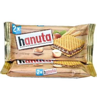 Ferrero Hanuta Wafers with Hazelnut Cream, 18x 2pcs 36pcs