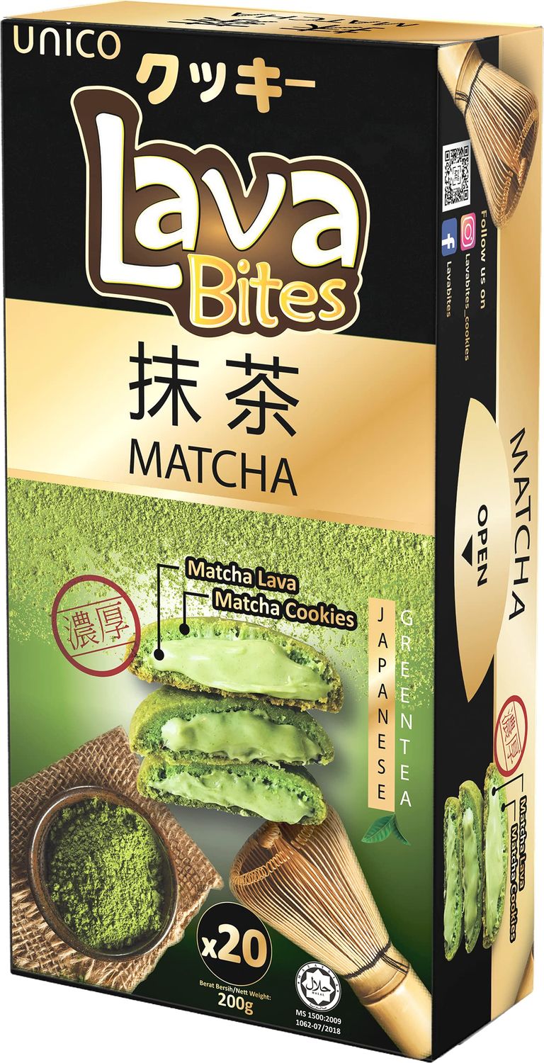 Lava Bites Matcha 200gram box