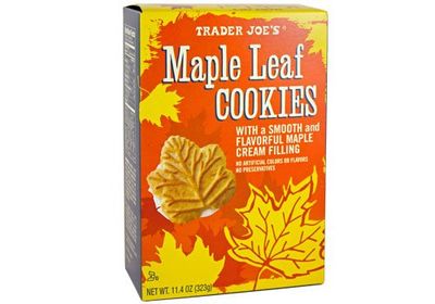 Trader Joe&#39;s Seasonal Maple Leaf Cookies with Flavorful Maple Cream Filling 11.4oz 1 Pack