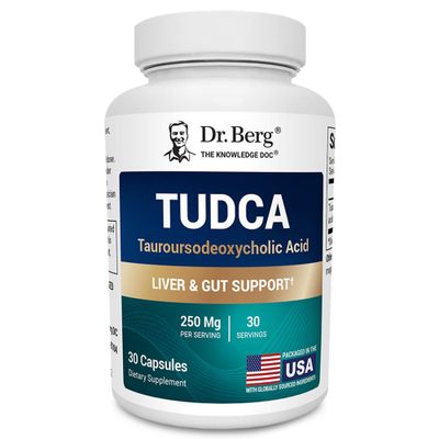 Dr. Berg TUDCA Supplement Tauroursodeoxycholic Acid - Powerful Formula for Liver Health, Bile Flow, Gallbladder Support, and Digestive Health - 30 Capsules