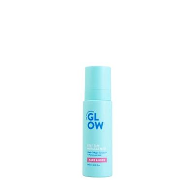 Australian Glow Miracle Mist, Self Tanner for Face &amp; Body wQuad-Collagen Complex &amp; Hyaluronic Acid, 3.38 fl. oz 100ml