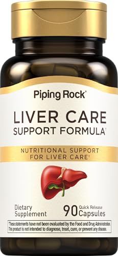 Piping Rock Liver Cleanse Complex 90 Capsules Liver Care Support Formula Non-GMO, Gluten Free Supplement