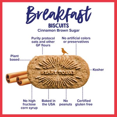 Goodie Girl, Cinnamon Brown Sugar Breakfast Biscuits Snack Packs Gluten Free, Peanut Free, Egg and Dairy Free Includes 4 Boxes, 16 Packs Total
