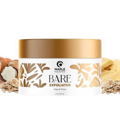 Bare Pre Shave Exfoliator for Women - Ingrown Hair Exfoliating Scrub for Bikini Area Legs &amp; Underarms with Glycolic Acid &amp; Volcanic Sand Exfoliants - Smoothing Bikini Area Exfoliator Pre Shave Scrub