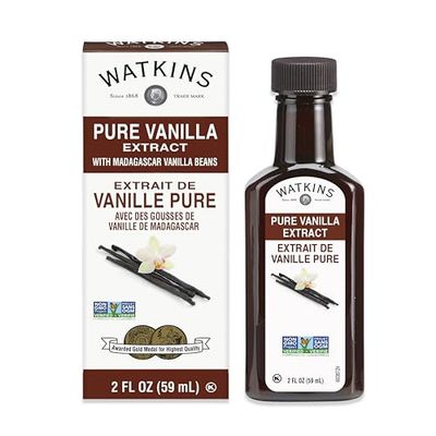 Watkins Pure Vanilla Extract, with Madagascar Vanilla Beans, Non-GMO, Kosher, 2 oz. Bottle, 1-Pack