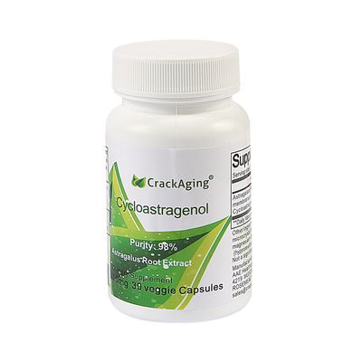 Crackaging Super-Absorption Cycloastragenol 98 Anti-Aging &amp; Telomerase Activation &amp; DNA Health Immunity Boost10 mg x 30 Capsules