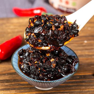 SXET Femented Black Bean Sauce, Sichuan Douchi, Delicious Fermented Black Bean Paste, Black Bean Hot Chili Sauce for Condiment ??? 9.8oz280g pack of 1, 1.0 Ounce
