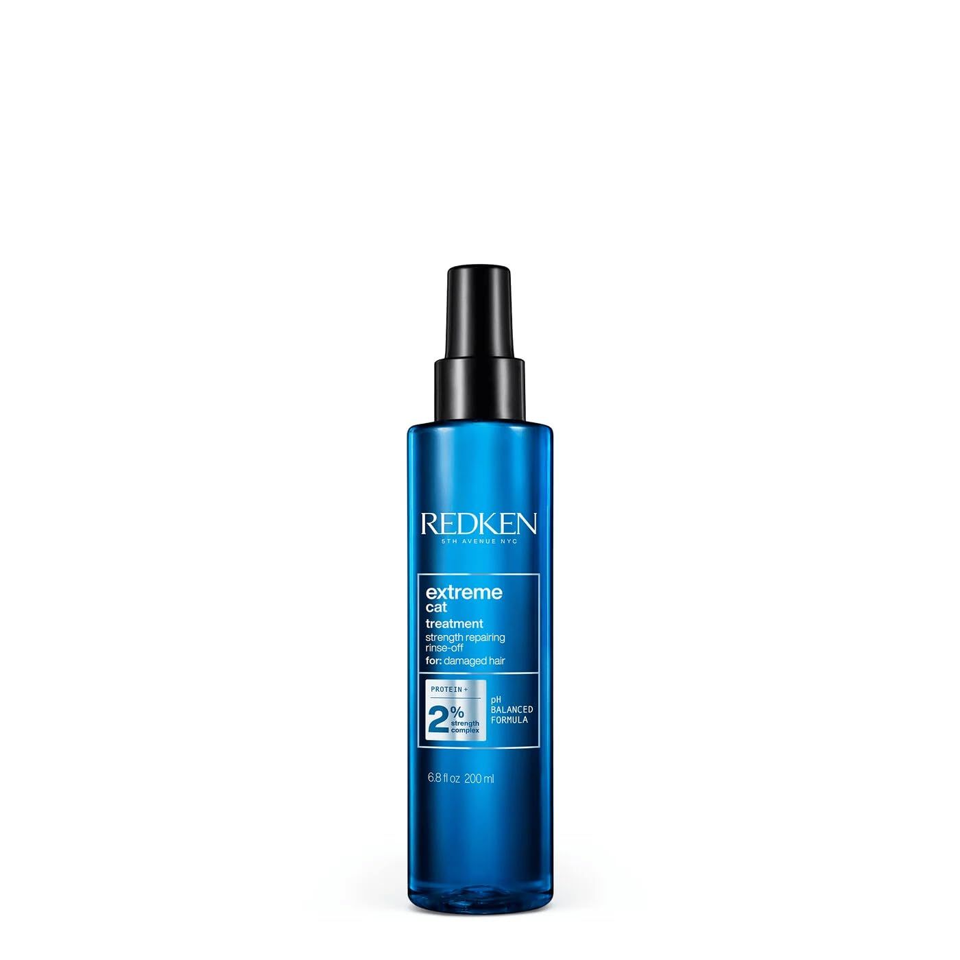 Redken Extreme CAT Anti-Damage Protein Reconstructing Treatment For Distressed Hair Strengthens Hair &amp; Adds Shine With Ceramide 5 Fl Oz, 6.8 fl. oz