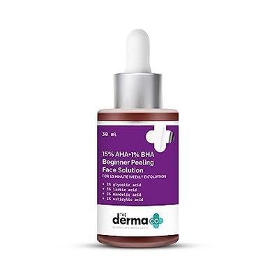 Metrol ads 15 AHA 1 BHA Beginner Face Peeling Solution for 10-Minute Weekly Exfoliation - 30mldermaco