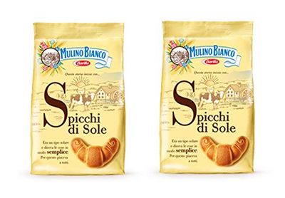 Mulino Bianco: Spicchi di Sole shortbread with butter and eggs - 14 Oz 400g Pack of 2 Italian Import