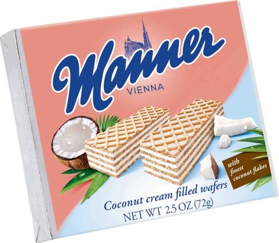 Manner Coconut Wafers, 2.54 Ounce Pack of 12