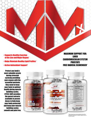 Cycle Safe Liver & Organ Defense Complete Cycle Support Super Prostate Support Liver Support Antioxidant Grape Seed Extract Plus Organ Detox 180 Capsules Mens Supplement