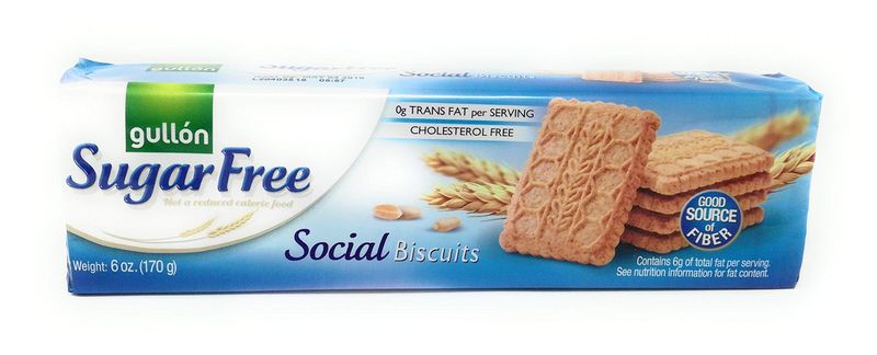 Gullon Sugar Free Fiber Cookies, 6 oz.