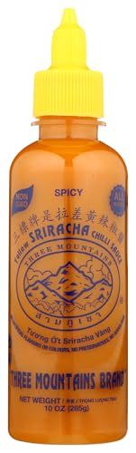 THREE MOUNTAINS BRAND Yellow Sriracha Chilli Sauce, 10 OZ