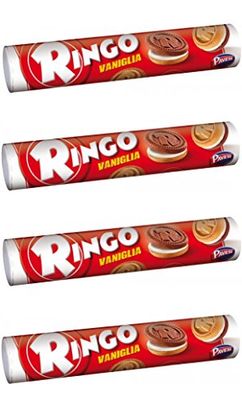 Pavesi: Ringo Vanilla Biscuits portions with 18 biscuits - 5.82 Oz 165g Pack of 4