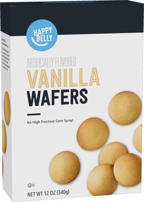 Amazon Brand - Happy Belly Vanilla Wafers, 12 ounce, Pack of 1, Packing May Vary