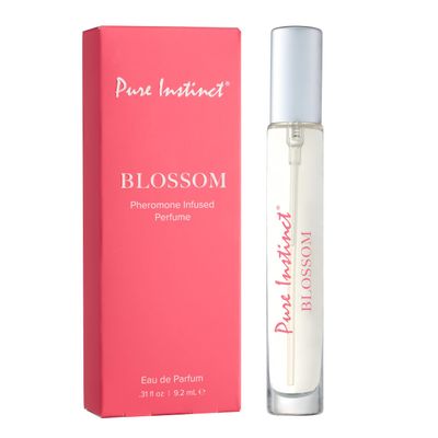 Pure Instinct BLOSSOM The Original Pheromone Infused Essential Oil Perfume Cologne - For Her Women - TSA Ready Spray Bottle 0.31 Fl. Oz.9.2mL