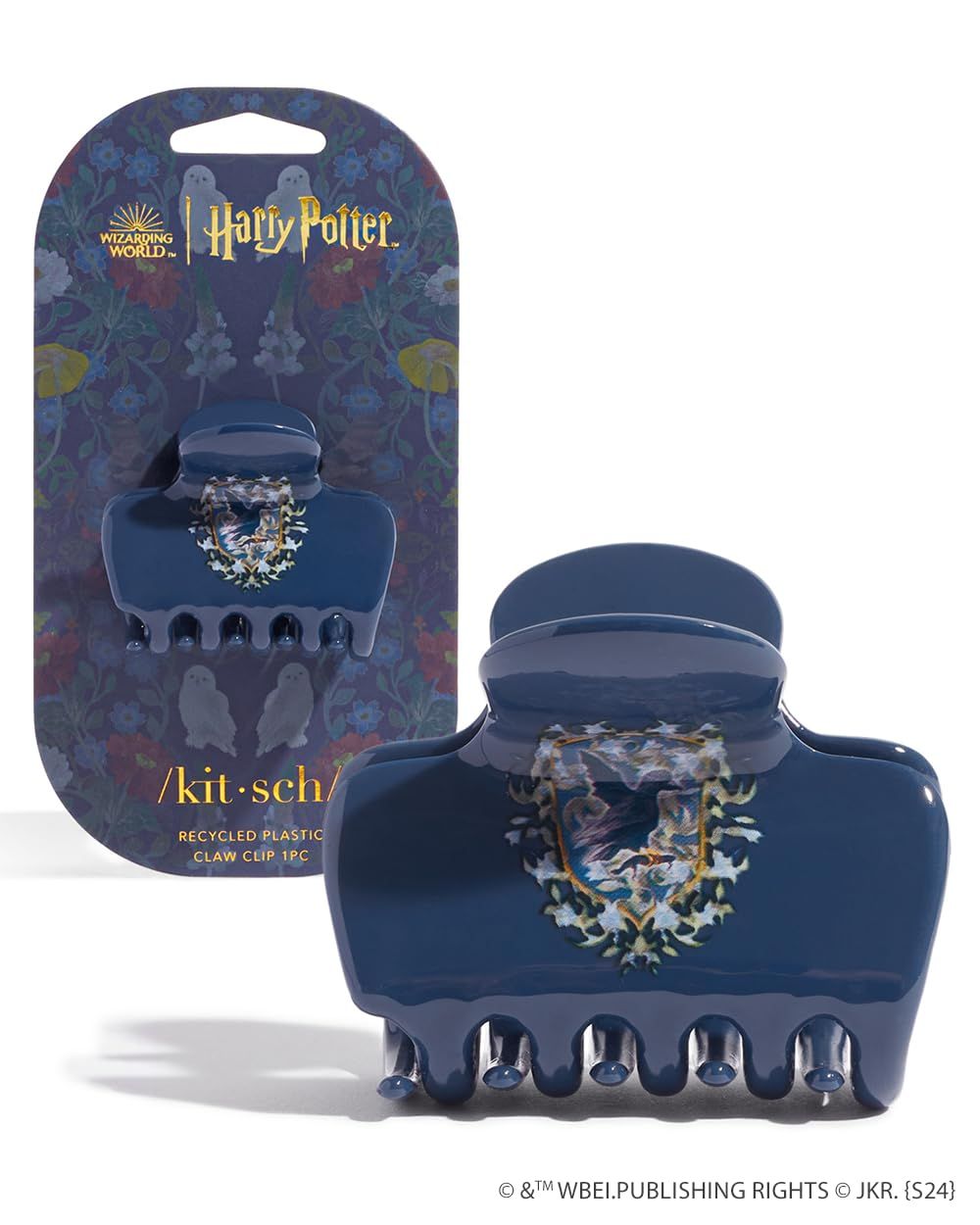 Harry Potter x Kitsch Jumbo Hair Claw - 2.3 Inches Big Hair Clips for Girls and Women Stylish Accessories for Full Updo and Half Ponytail - Ravenclaw - 1pc