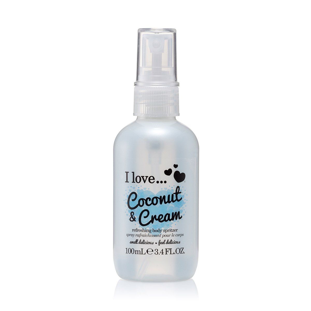 I Love Coconut and Cream Refreshing Body Spritzer - Body Mist Fragrance - Long Lasting Body Spray with Tropical Coconut and Cream Scent - 3.4 oz