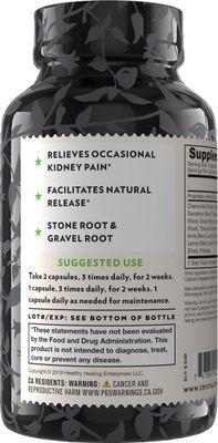 Crystal Star Kidney Care 60 Capsules - Herbal Supplement for Kidney Cleanse, Detox & Support - Stone root, Gravel Root & Hydrangea root - Non-GMO & Gluten-Free